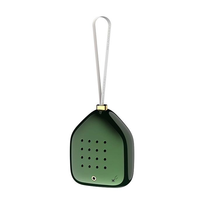 View of the Green Sparkles Jingle Bells acoustic ornament